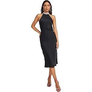 Generation Love Women's Crystal-Embellished Josie Halter Dress in Black Size XS